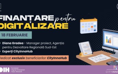 Sesiune dedicată beneficiarilor CITYINNOHUB: Finanțări pentru transformarea digitală | 18 februarie
