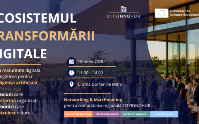 Invitație eveniment de incheiere CITYINNOHUB 1.0 – Ecosistemul Transformării Digitale: De la maturitate digitală la pregătirea pentru inteligența artificială