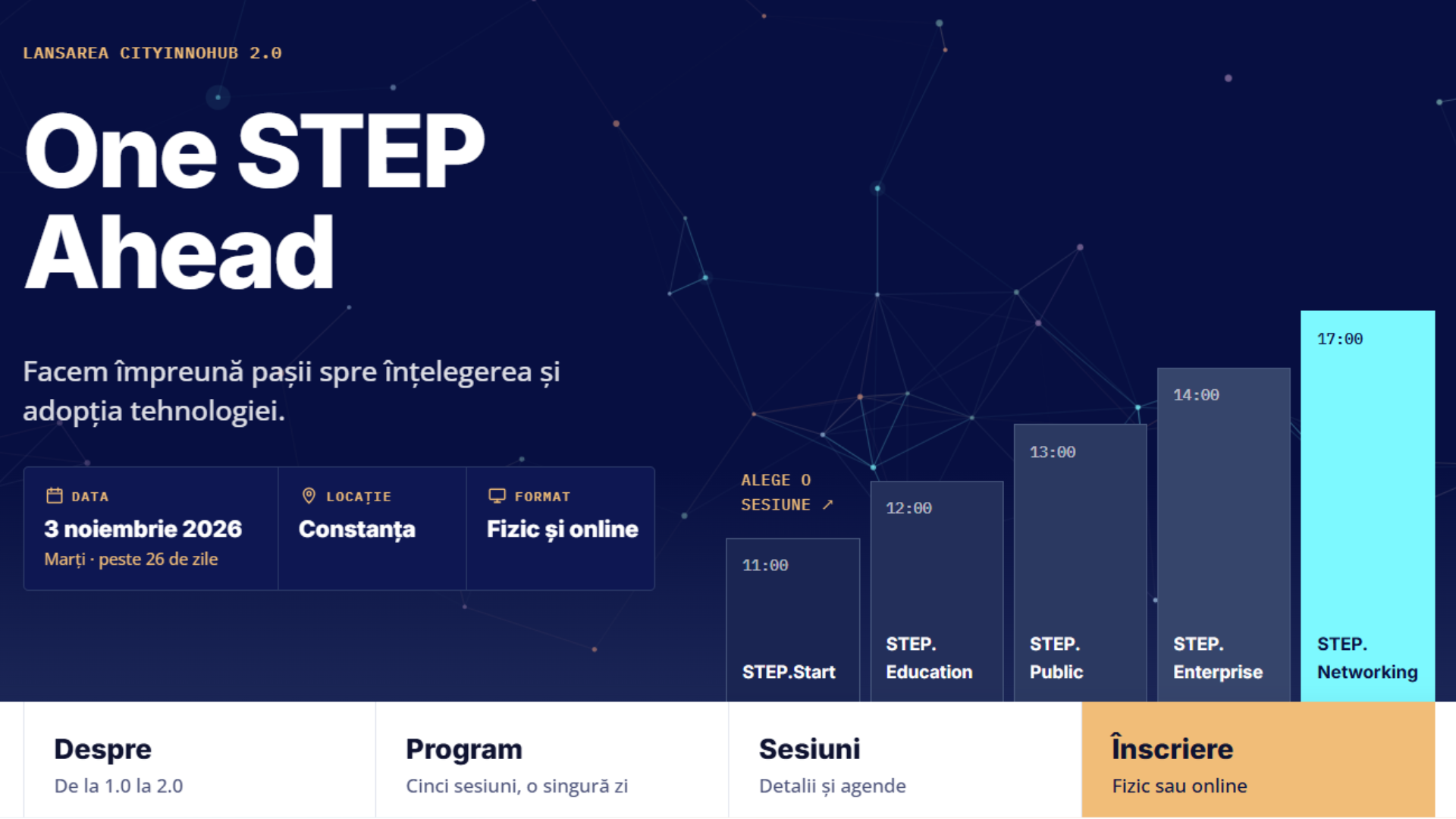 One STEP Ahead: lansăm CITYINNOHUB 2.0 pe 3 noiembrie, la Constanța